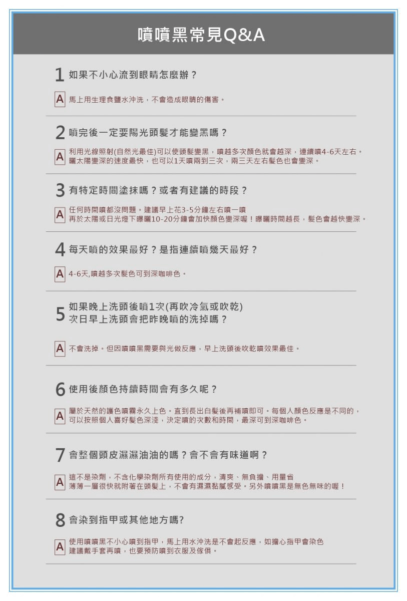 噴噴黑Q&A-白髮補色推薦